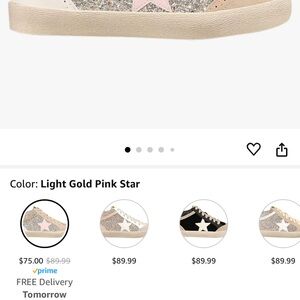 Mid star shoes / comfy star sneakers / glitter star
